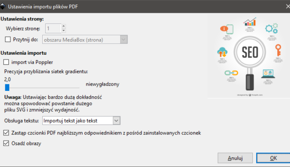 Inkscape import pliku EPS 3